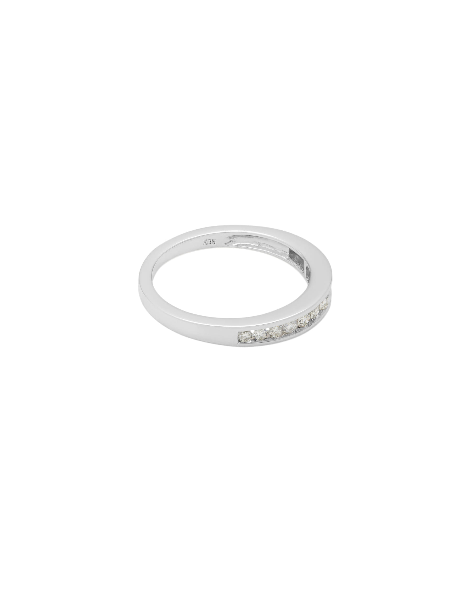 Anello veretta oro bianco 14kt con diamanti degrade 0,20 ct-2
