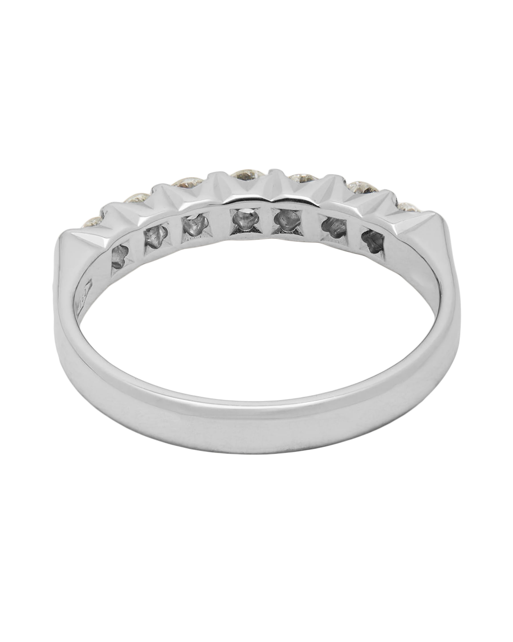 Anello veretta oro bianco con 7 diamanti ct 0,35-3