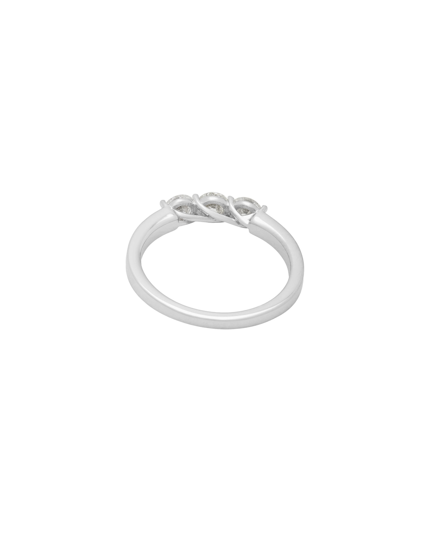 Anello trilogy in oro bianco con diamanti 0,75 ct-3