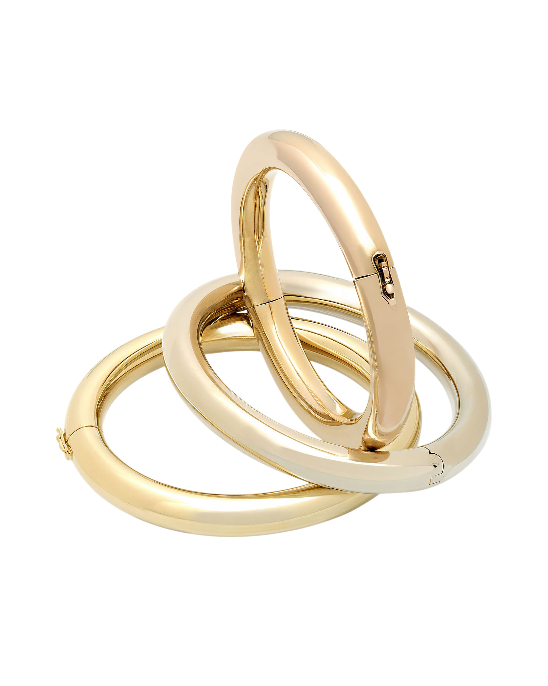 Bracciale rigido tubolare in oro rosa 18 kt-4