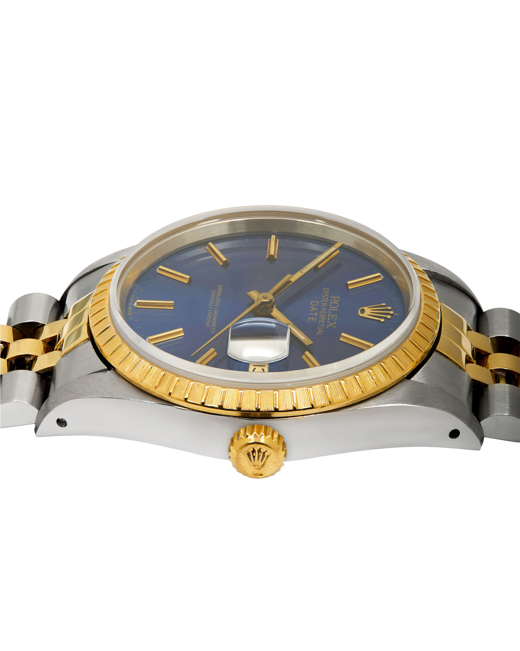 Rolex oyster perpetual date automatic steel gold 34mm ref 15223-4