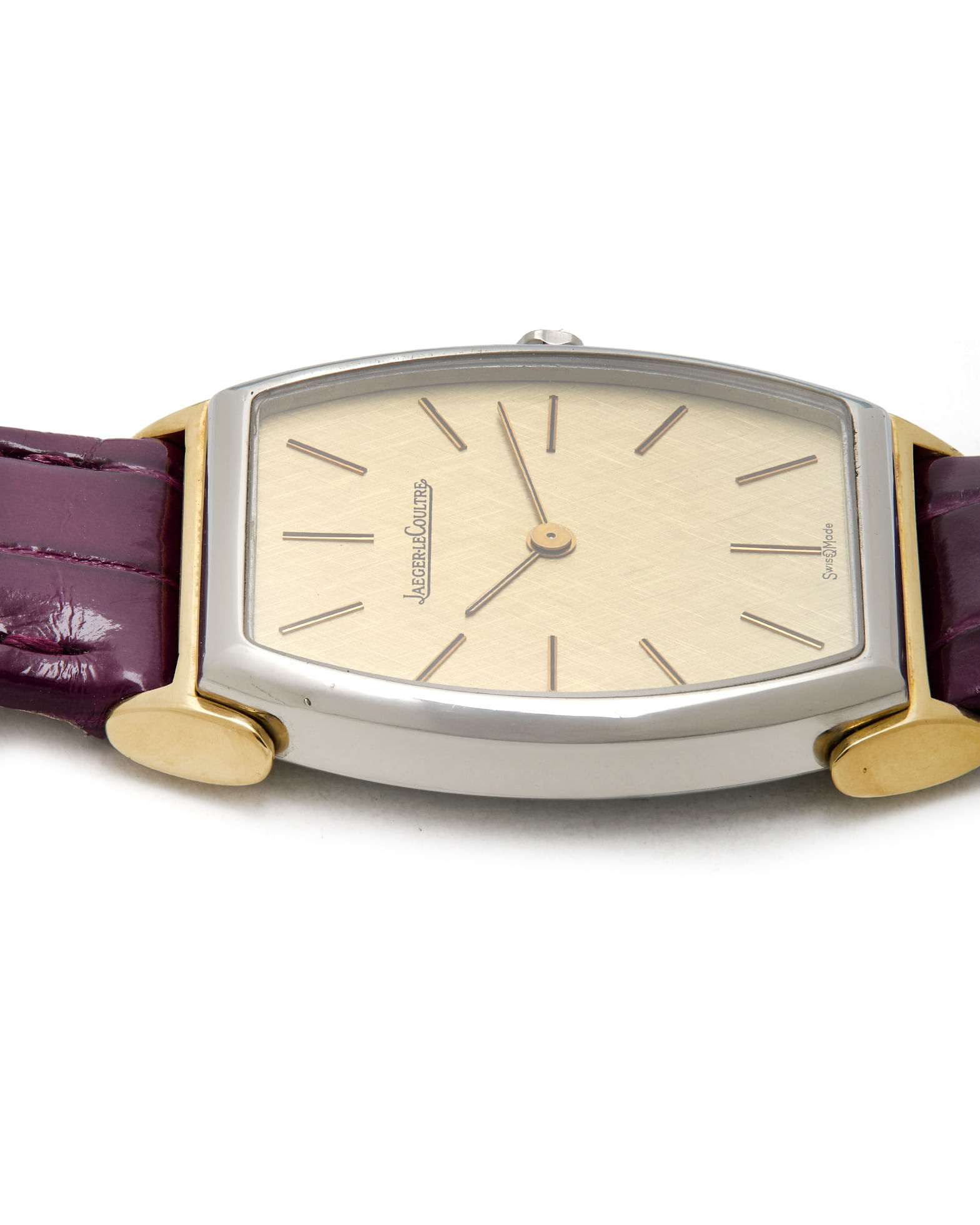 Jaeger-lecoultre tonneau 25 mm quartz stell & gold ref 140.067.5-4
