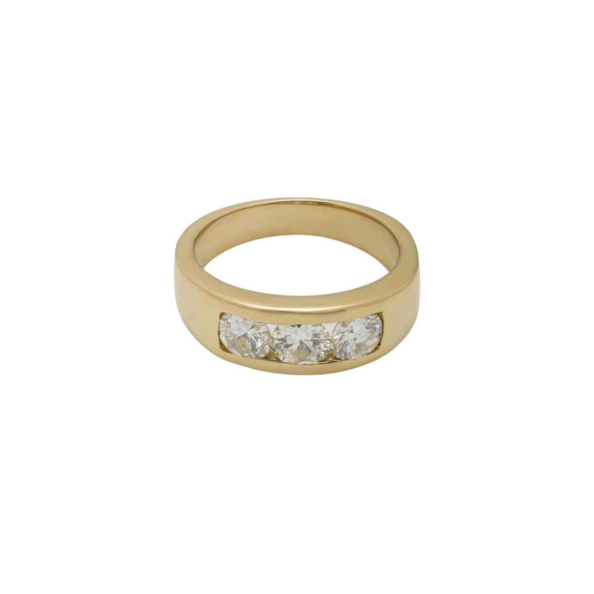 Anello trilogy mazzoli a fascia con diamanti 0,90 ct-1