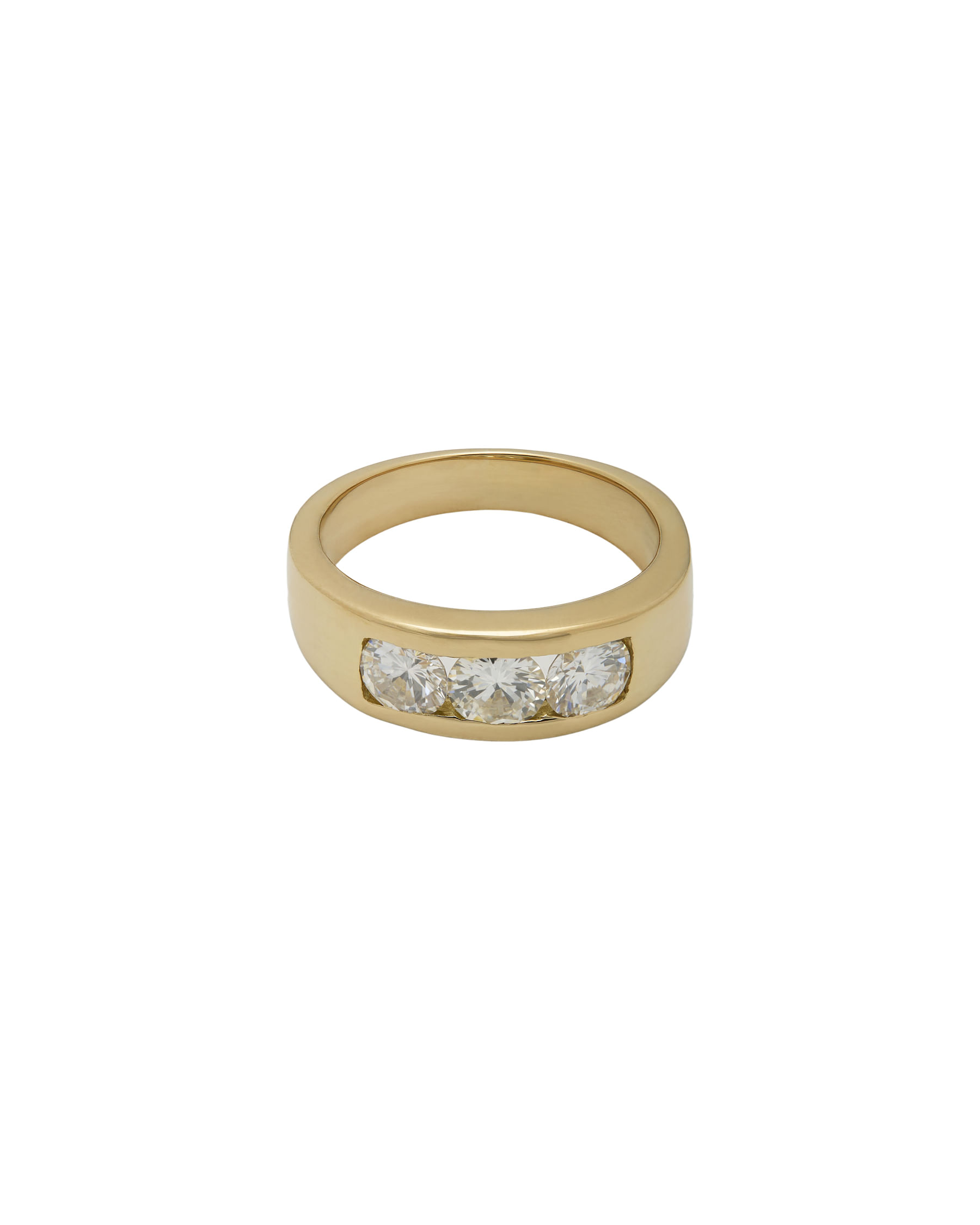 Anello trilogy mazzoli a fascia con diamanti 0,90 ct-1