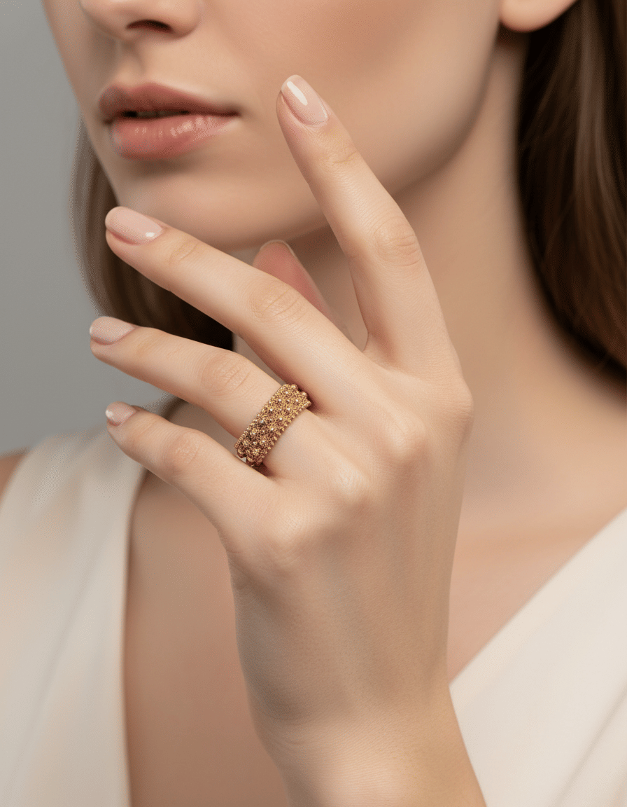 Anello fede sarda vadilonga a 2 file in oro giallo 18 kt-3