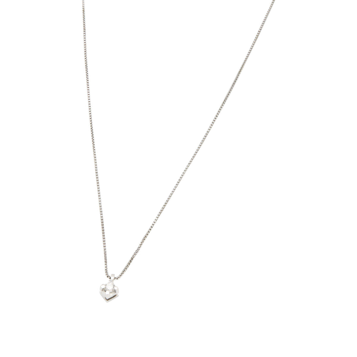 Catenina punto luce in oro bianco con diamante 0,05-1