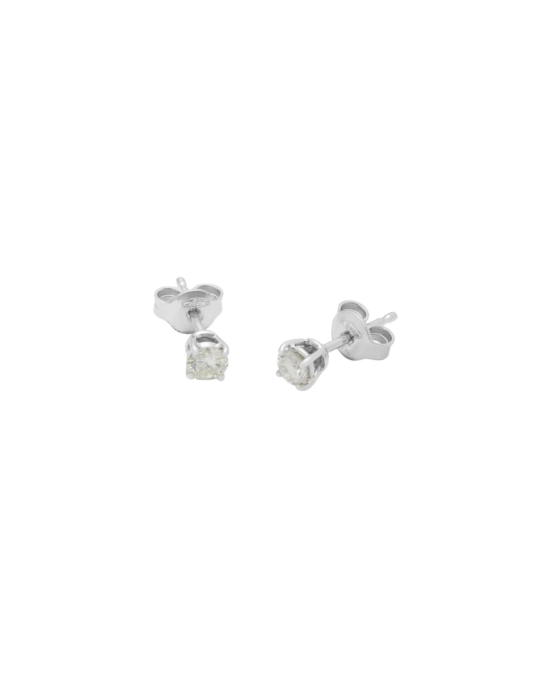 Orecchini punto luce a filo in oro bianco con diamanti 0,46 ct-1