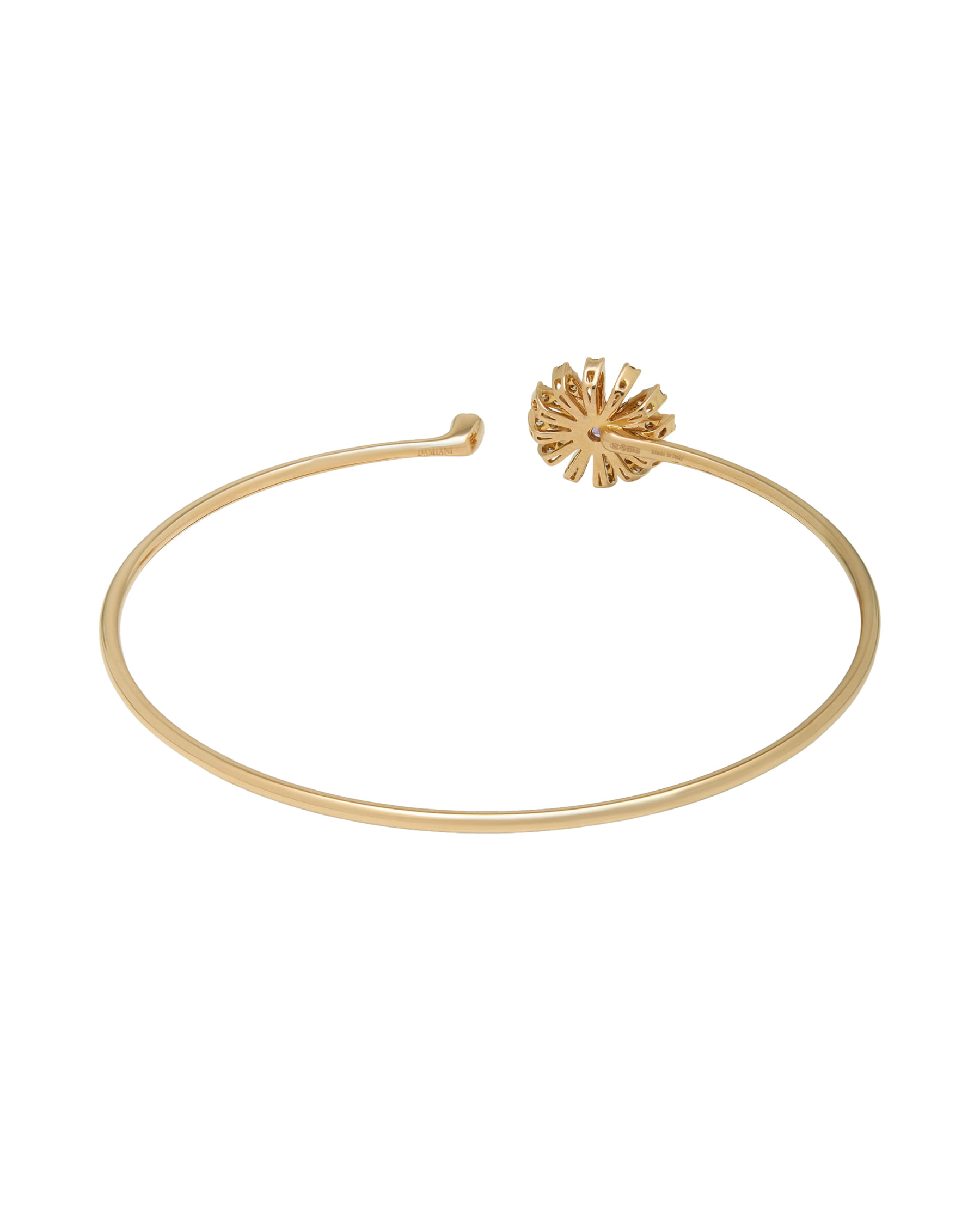 Bracciale damiani margherita in oro rosa con diamanti brown e ametista-3