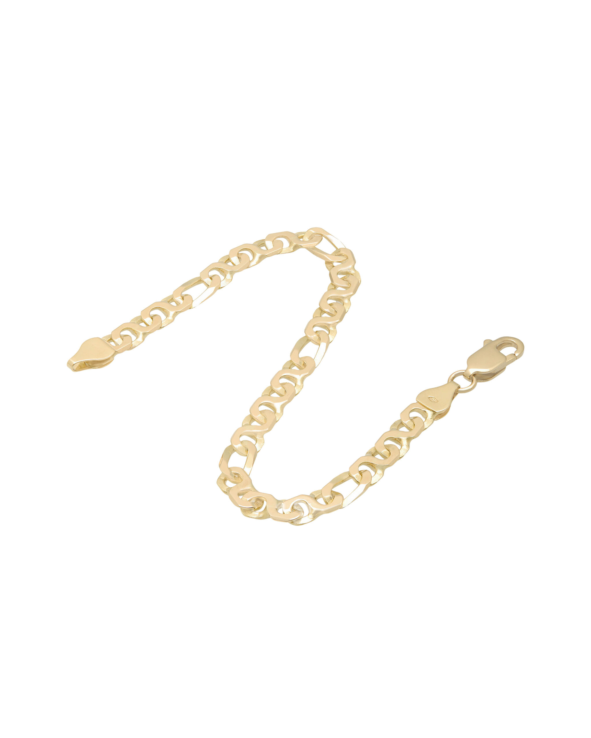 Bracciale maglia otto 3 più 1 in oro giallo-2