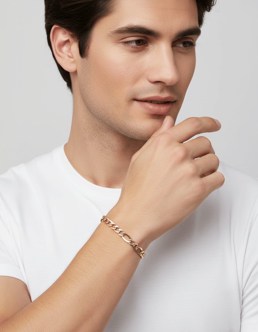 Bracciale tre più uno in oro giallo 18 kt-3