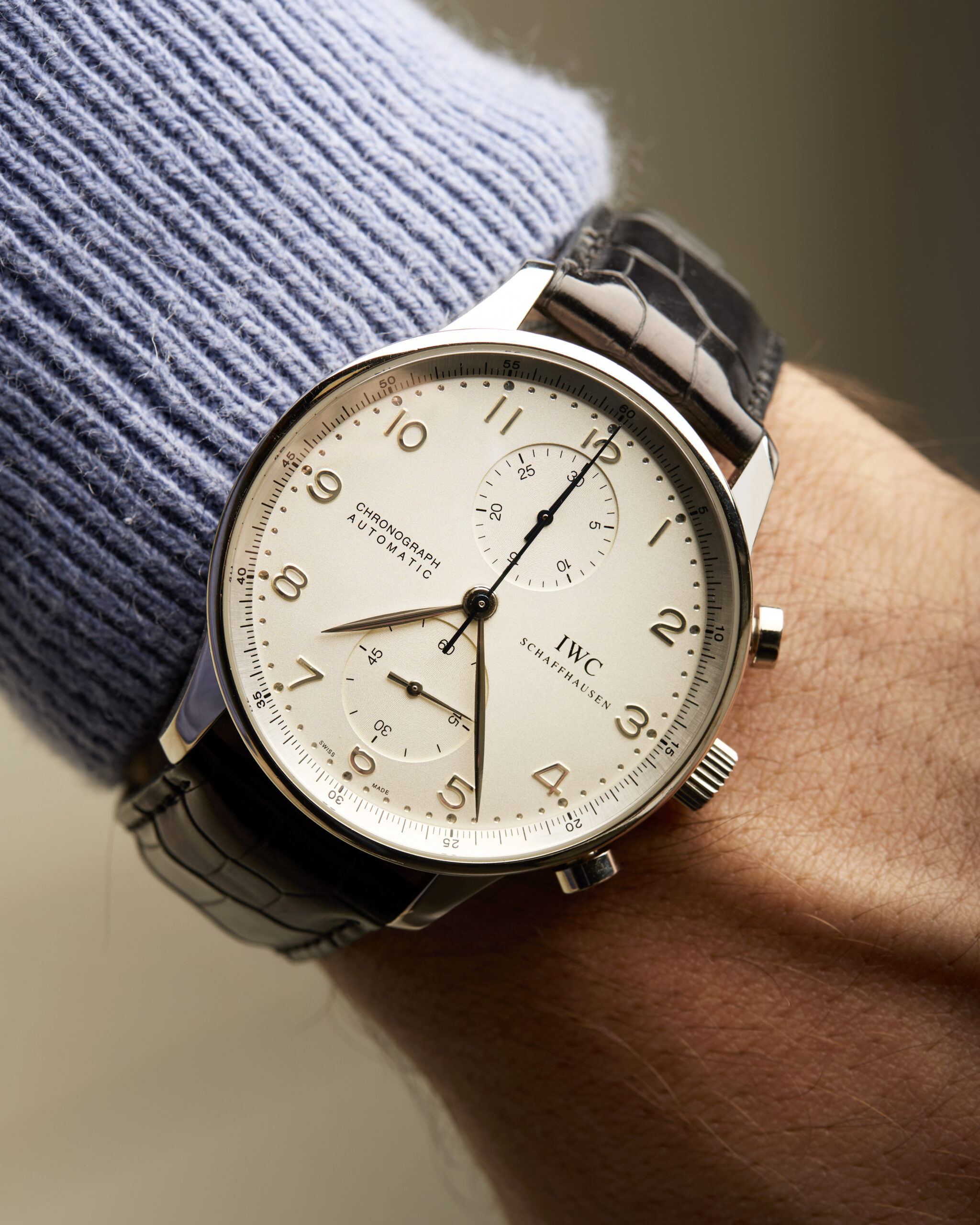 Iwc portuguese chronograph automatic white gold 41 mm ref 3714-4