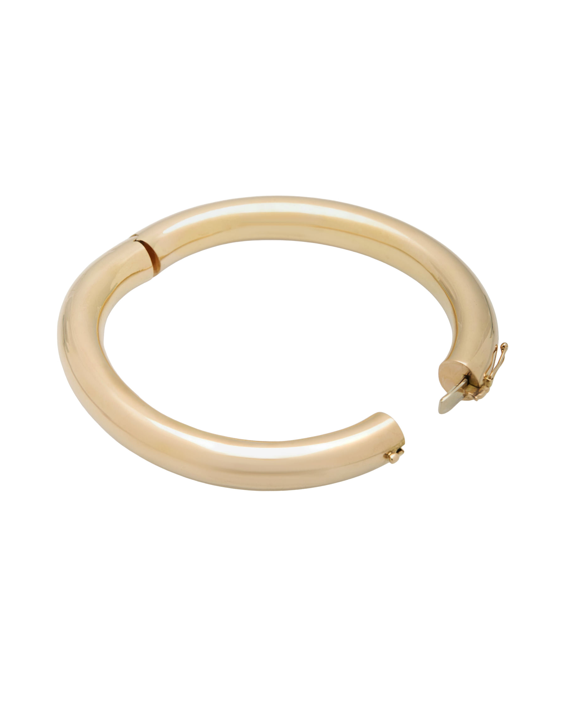 Bracciale rigido tubolare in oro rosa 18 kt-2