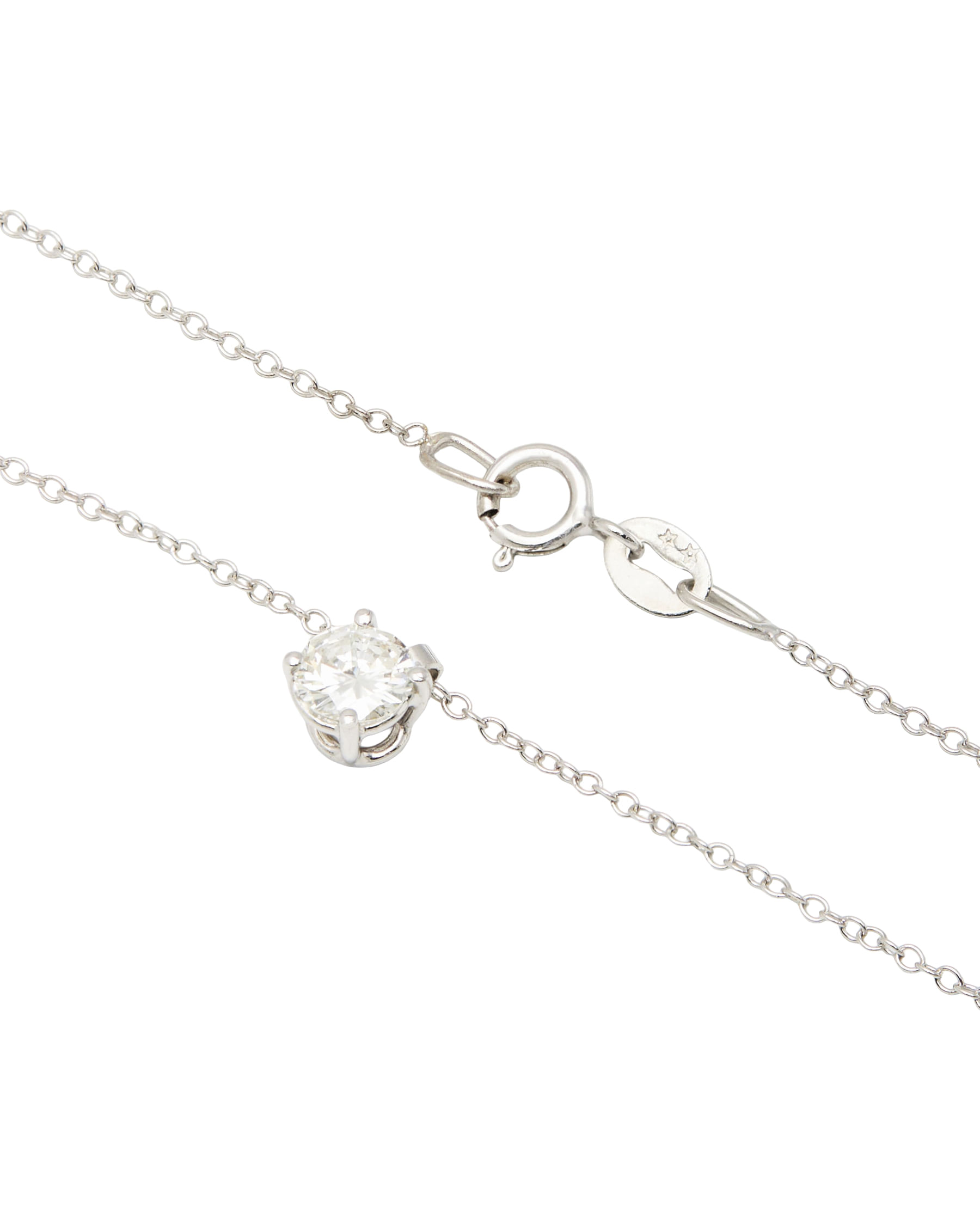 Catenina punto luce a filo con diamante 0,30 ct-2