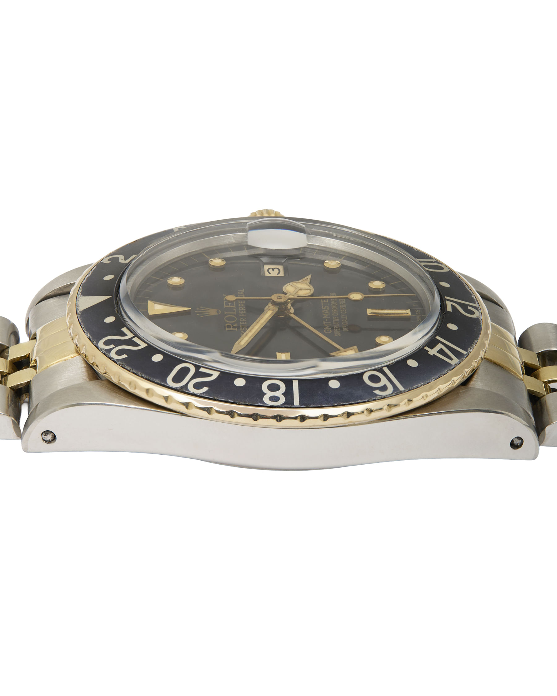 Rolex gmt-master steel and gold nipple dial ref 16753-2
