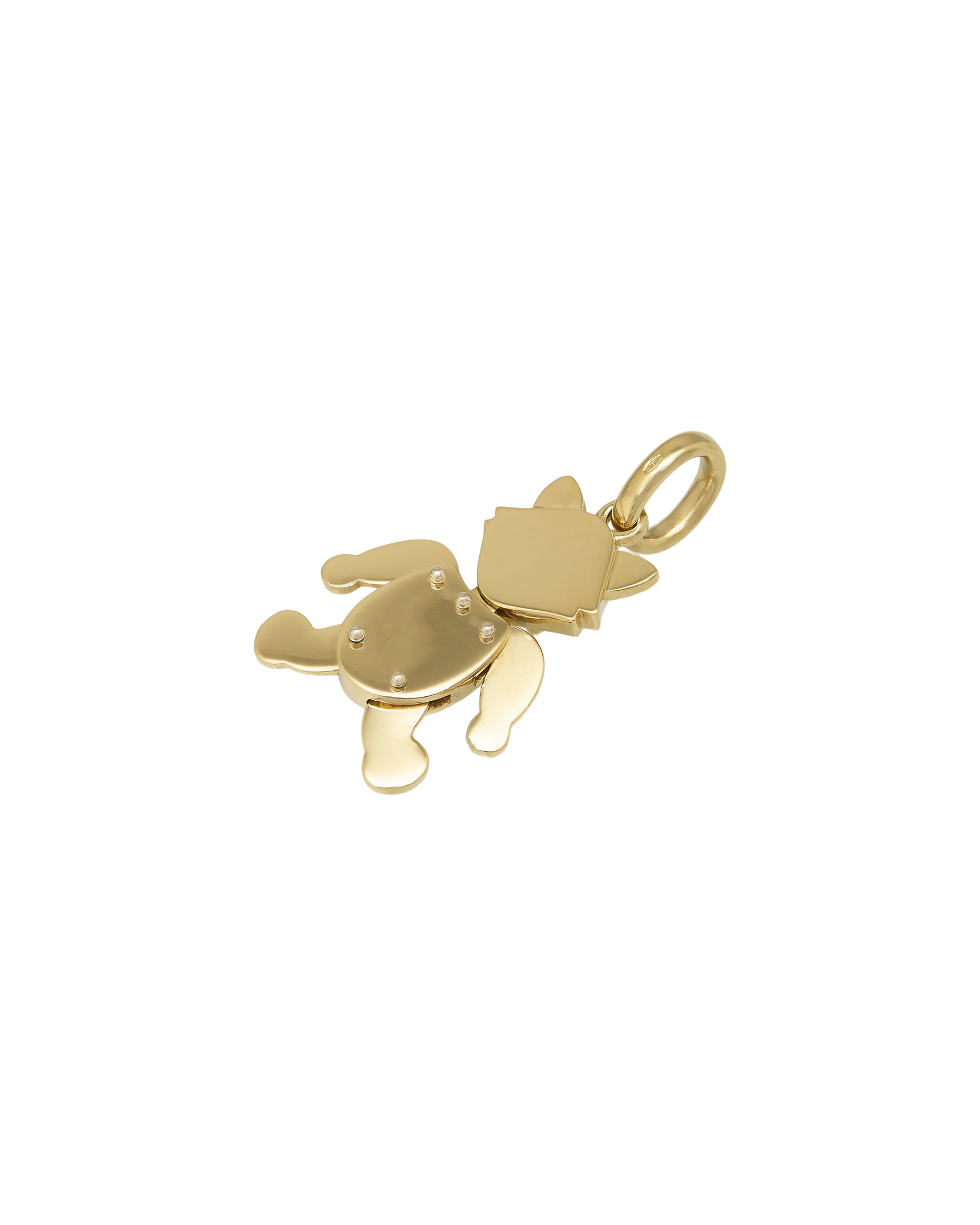 Ciondolo pomellato gatto oro giallo 18 kt-4
