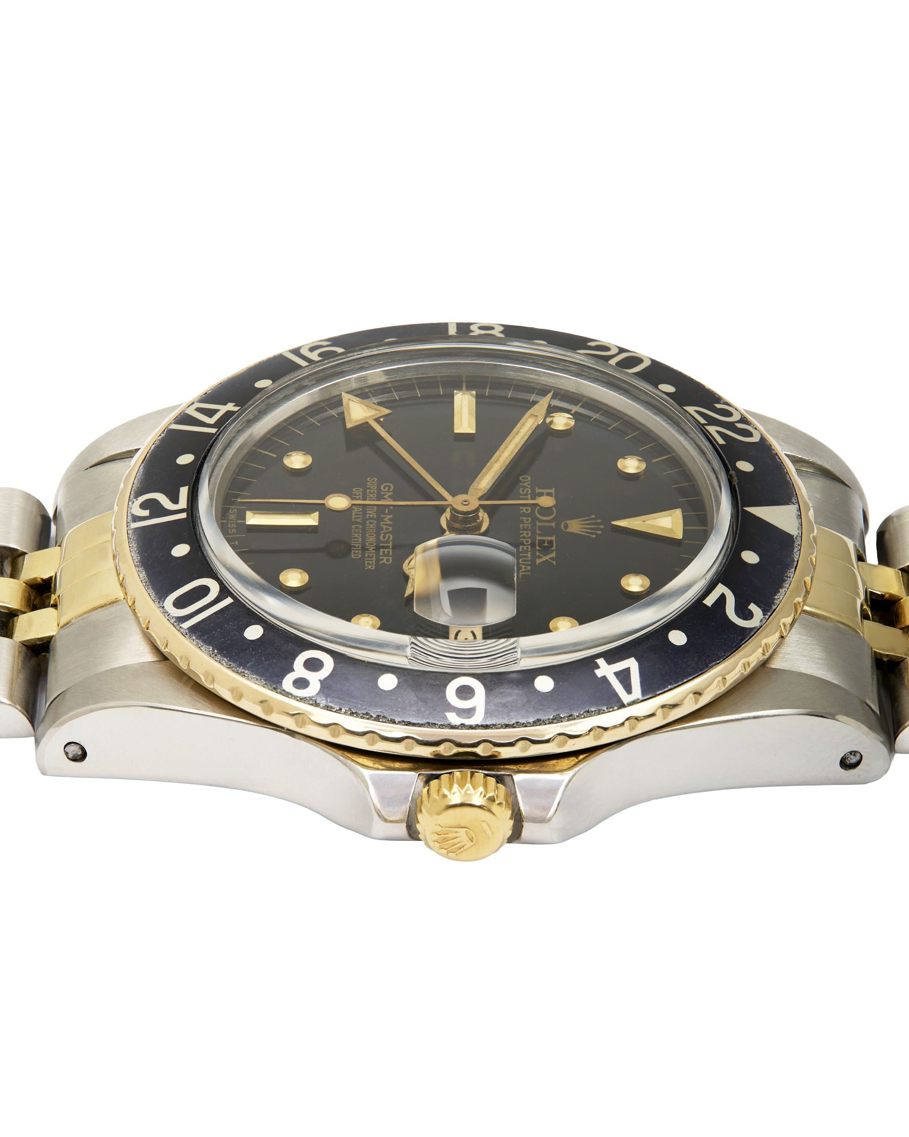 Rolex gmt-master steel and gold nipple dial ref 16753-3