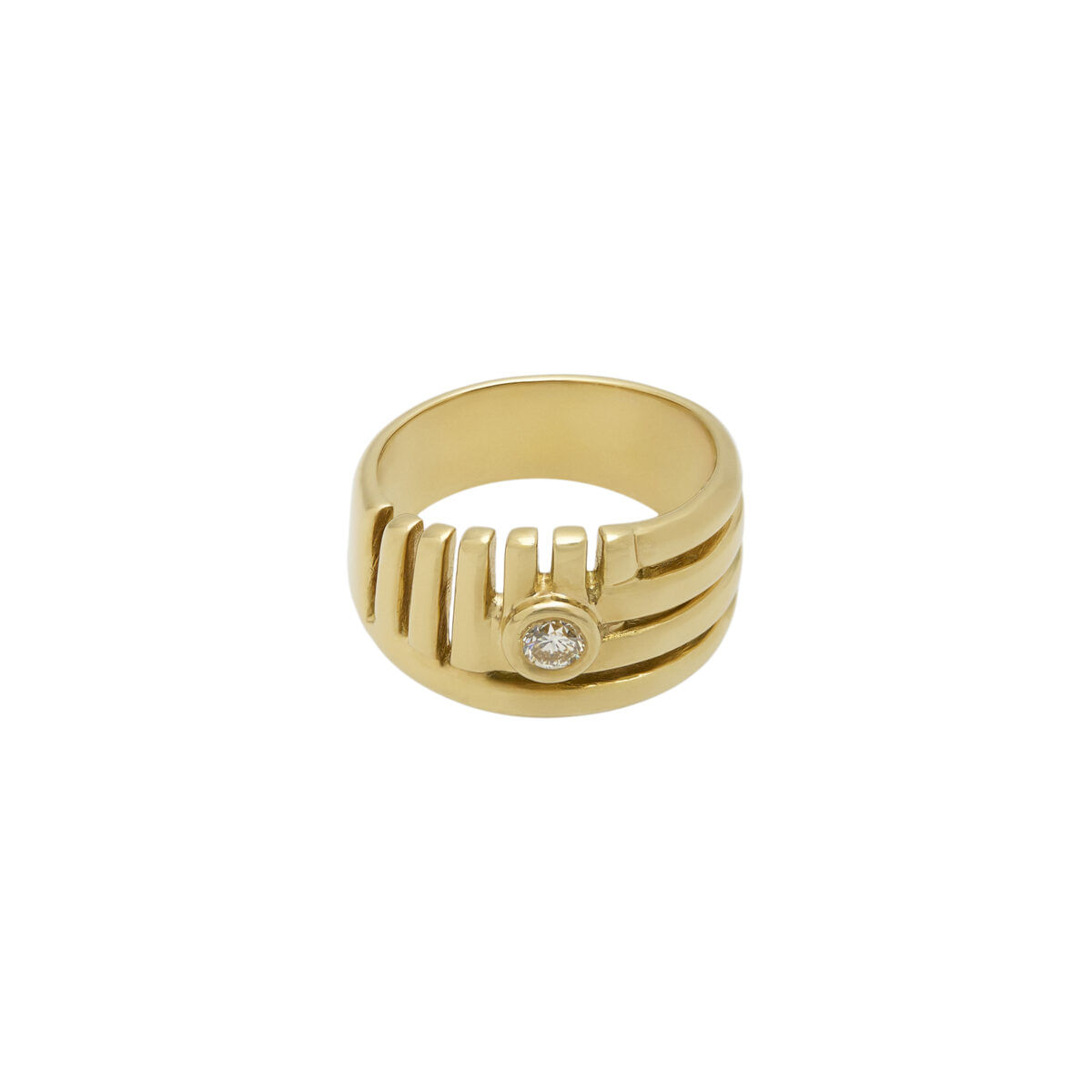 Anello di silvia kelly in oro giallo con diamante centrale-1