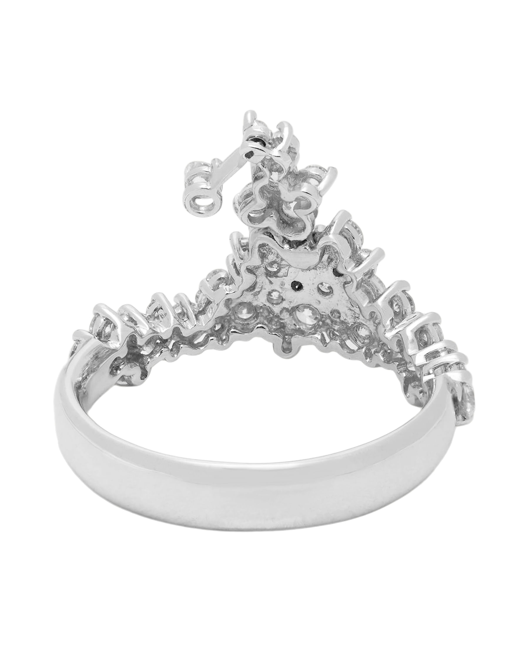 Anello fascia di diamanti con pendenti di diamanti-3