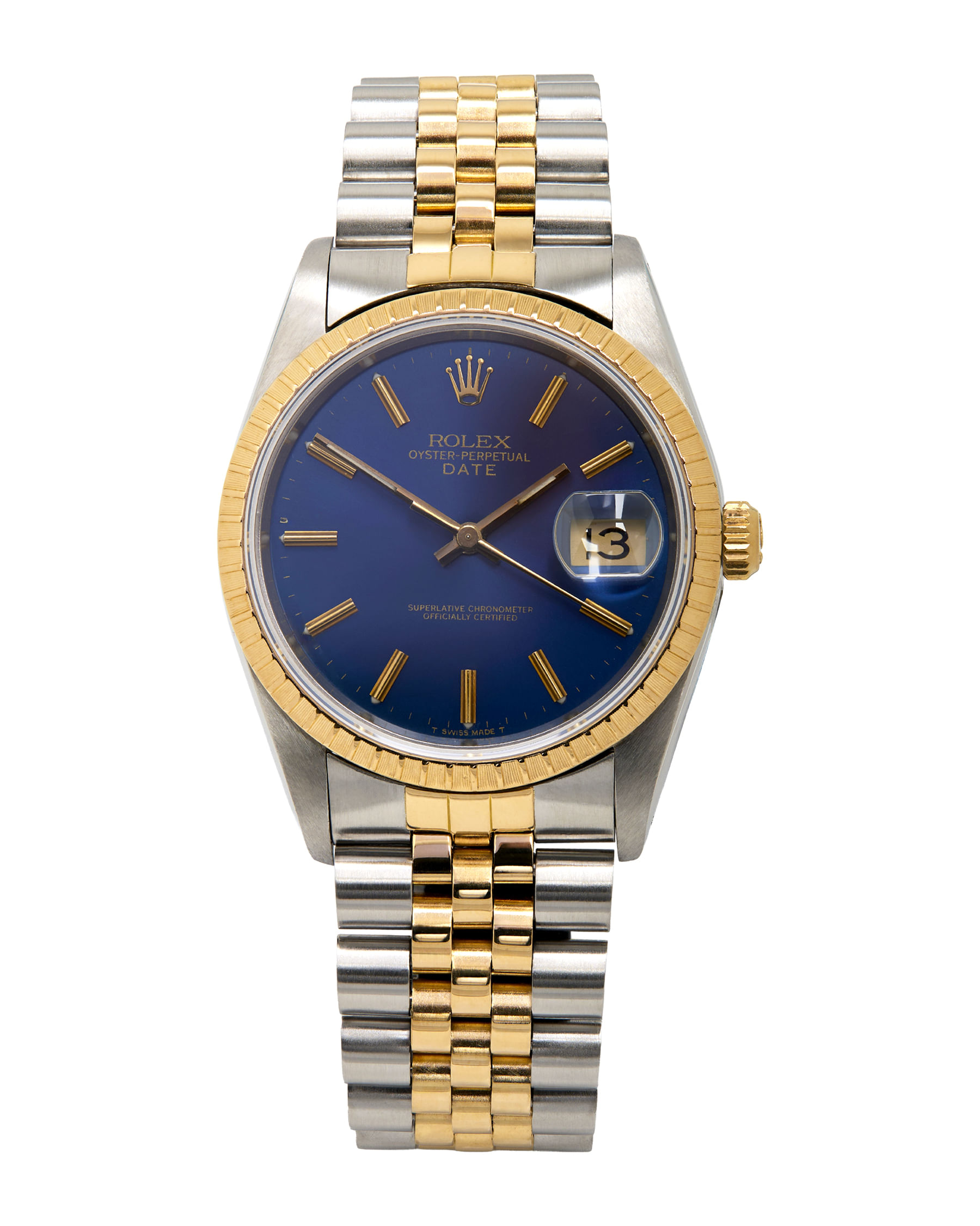Rolex oyster perpetual date automatic steel gold 34mm ref 15223-1