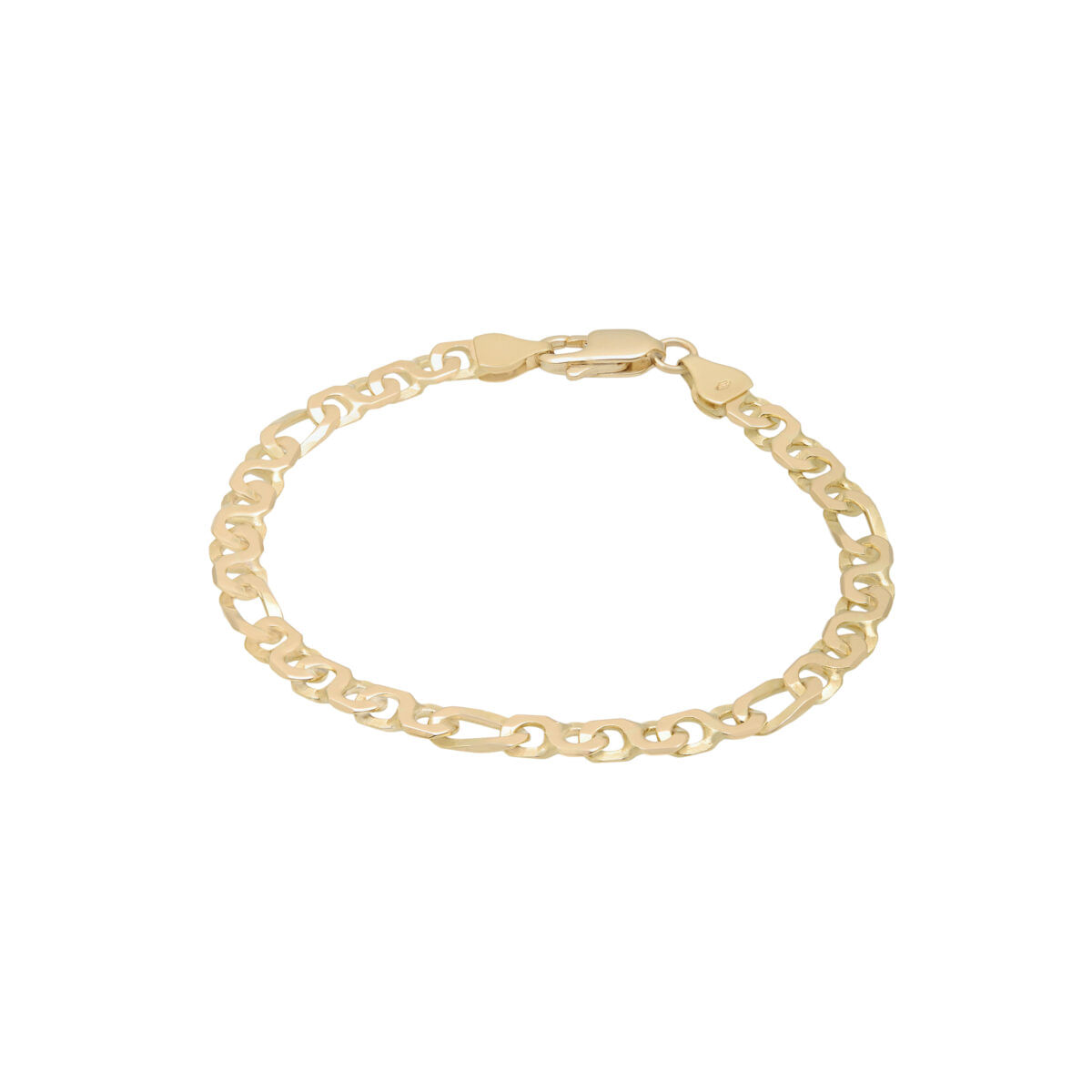 Bracciale maglia otto 3 più 1 in oro giallo-1