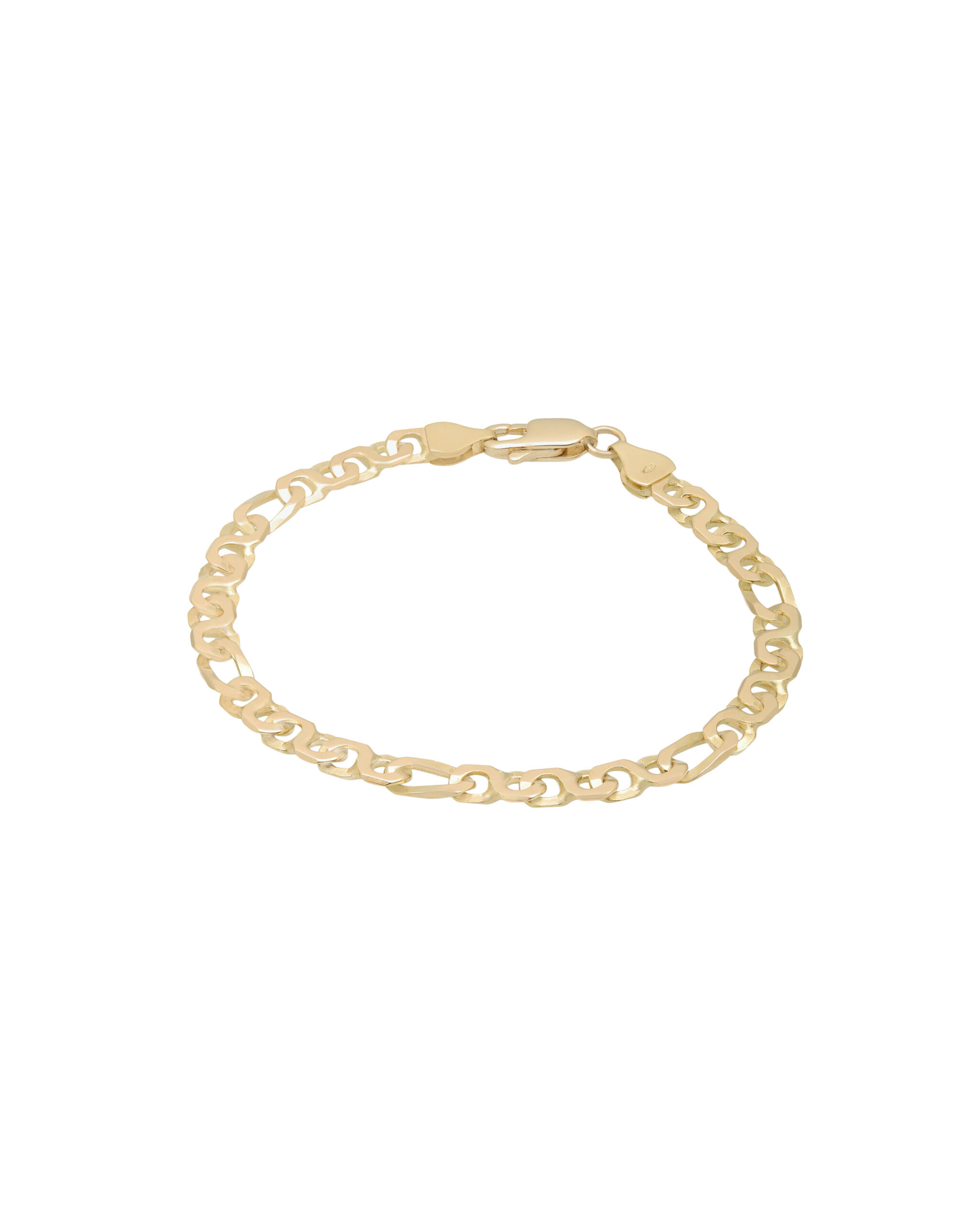 Bracciale maglia otto 3 più 1 in oro giallo-1