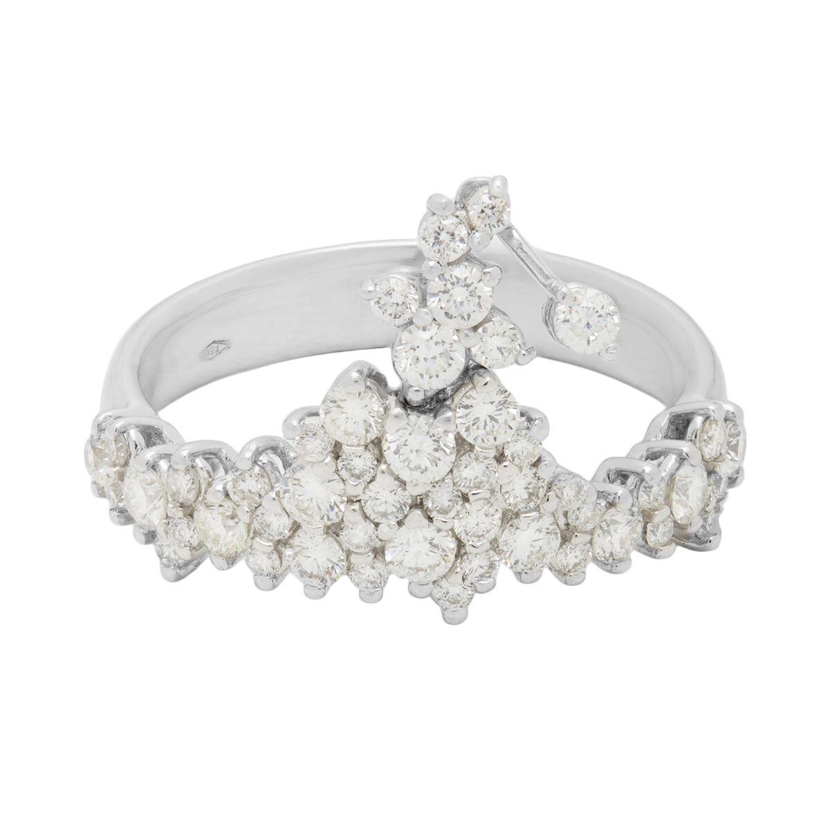 Anello fascia di diamanti con pendenti di diamanti-1