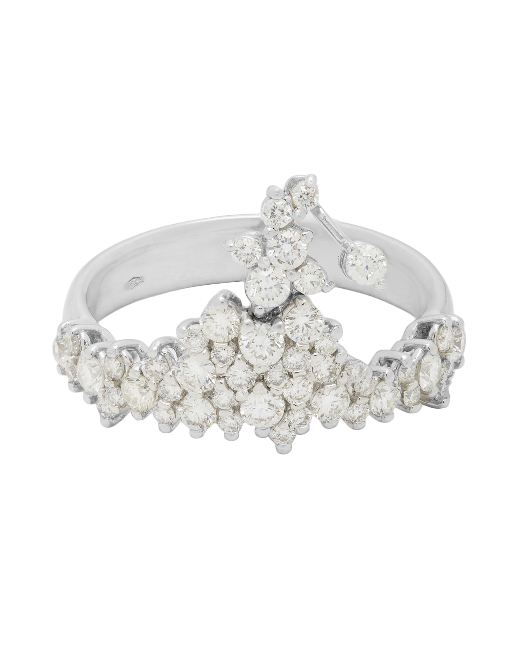Anello fascia di diamanti con pendenti di diamanti-1