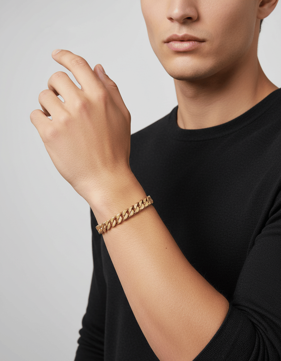 Bracciale maglia groumette in oro giallo 18kt-3