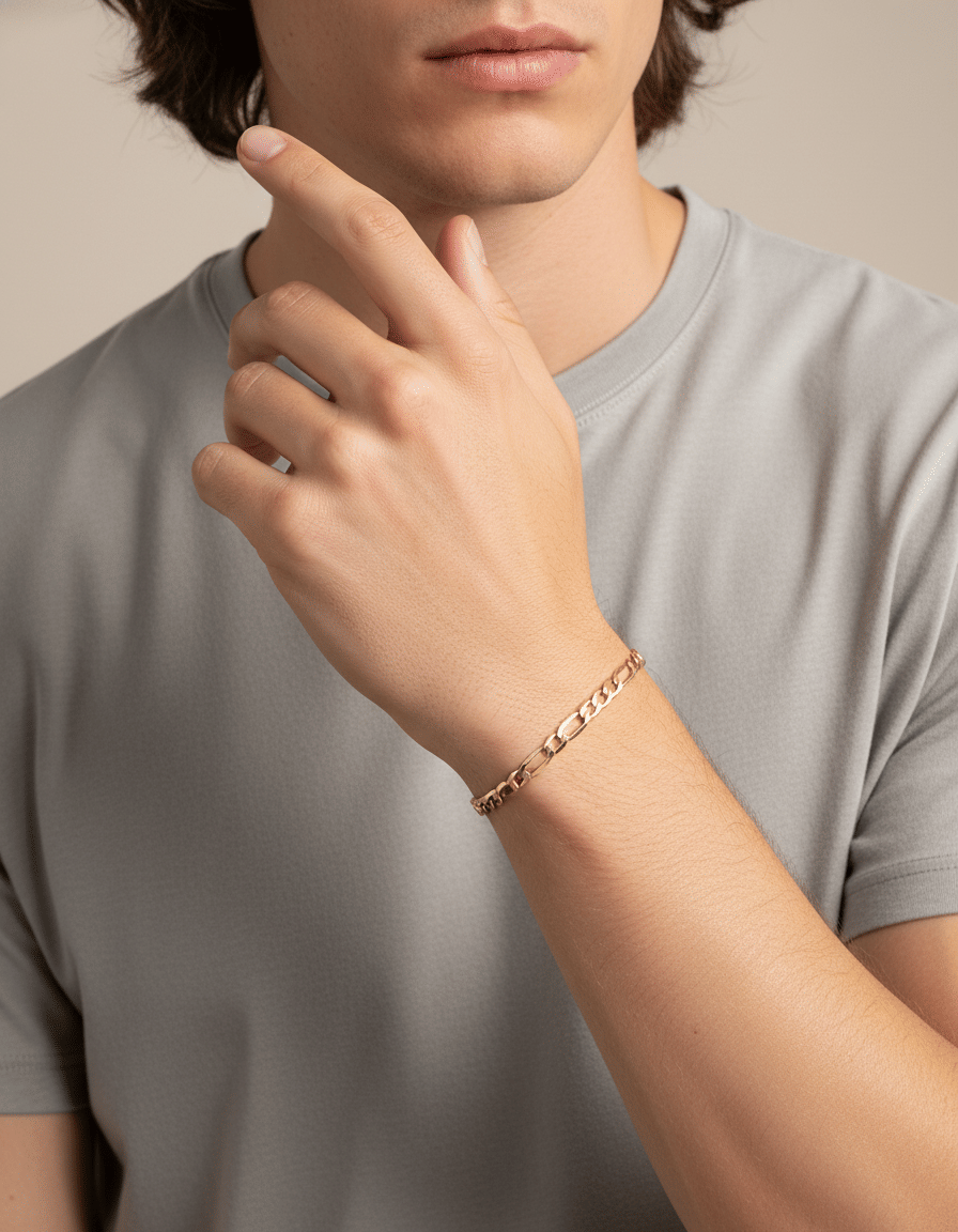 Bracciale maglia 3 più 1 oro giallo 18kt-3