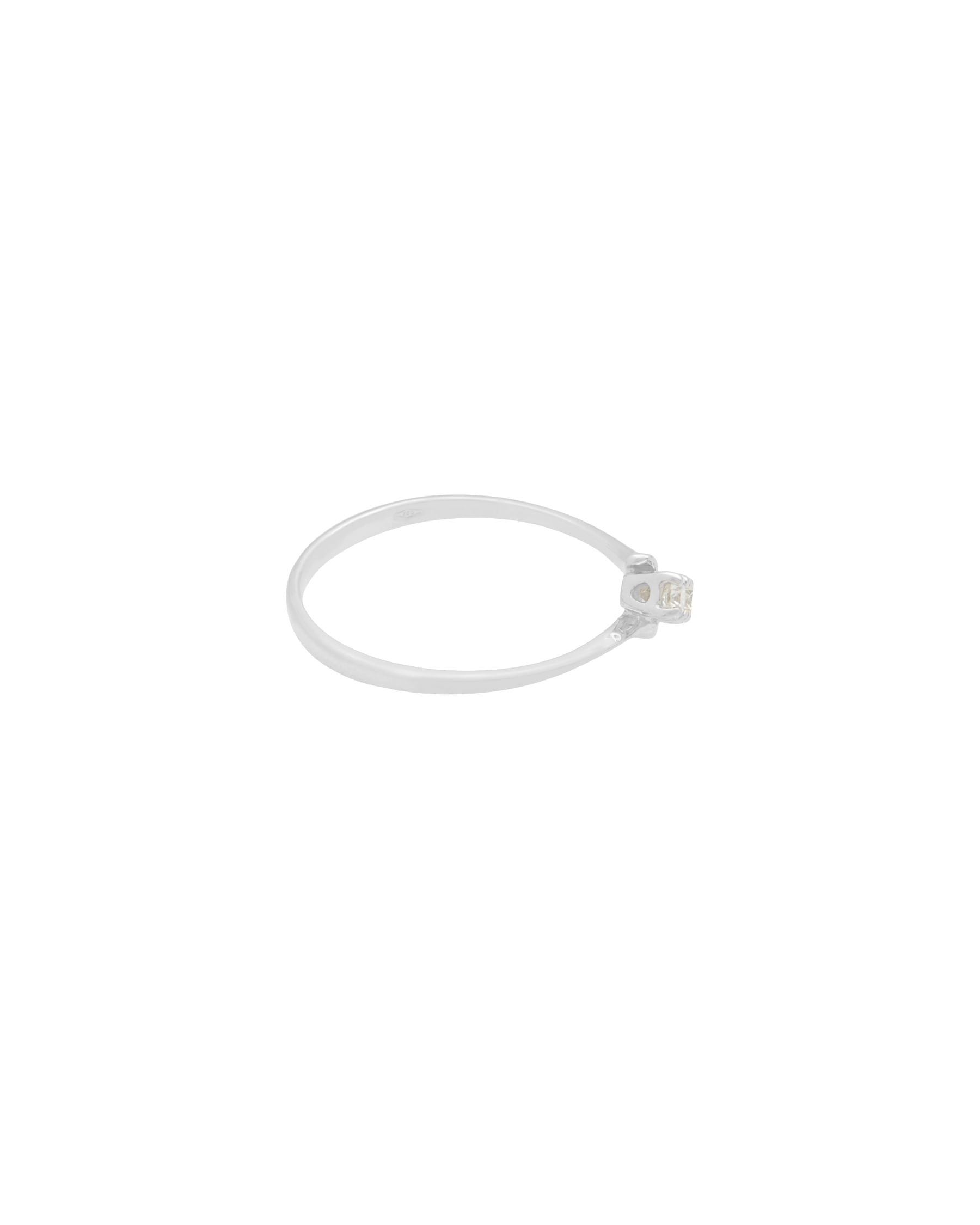 Anello trilogy contrariè in oro bianco con diamanti 0,15 ct-2