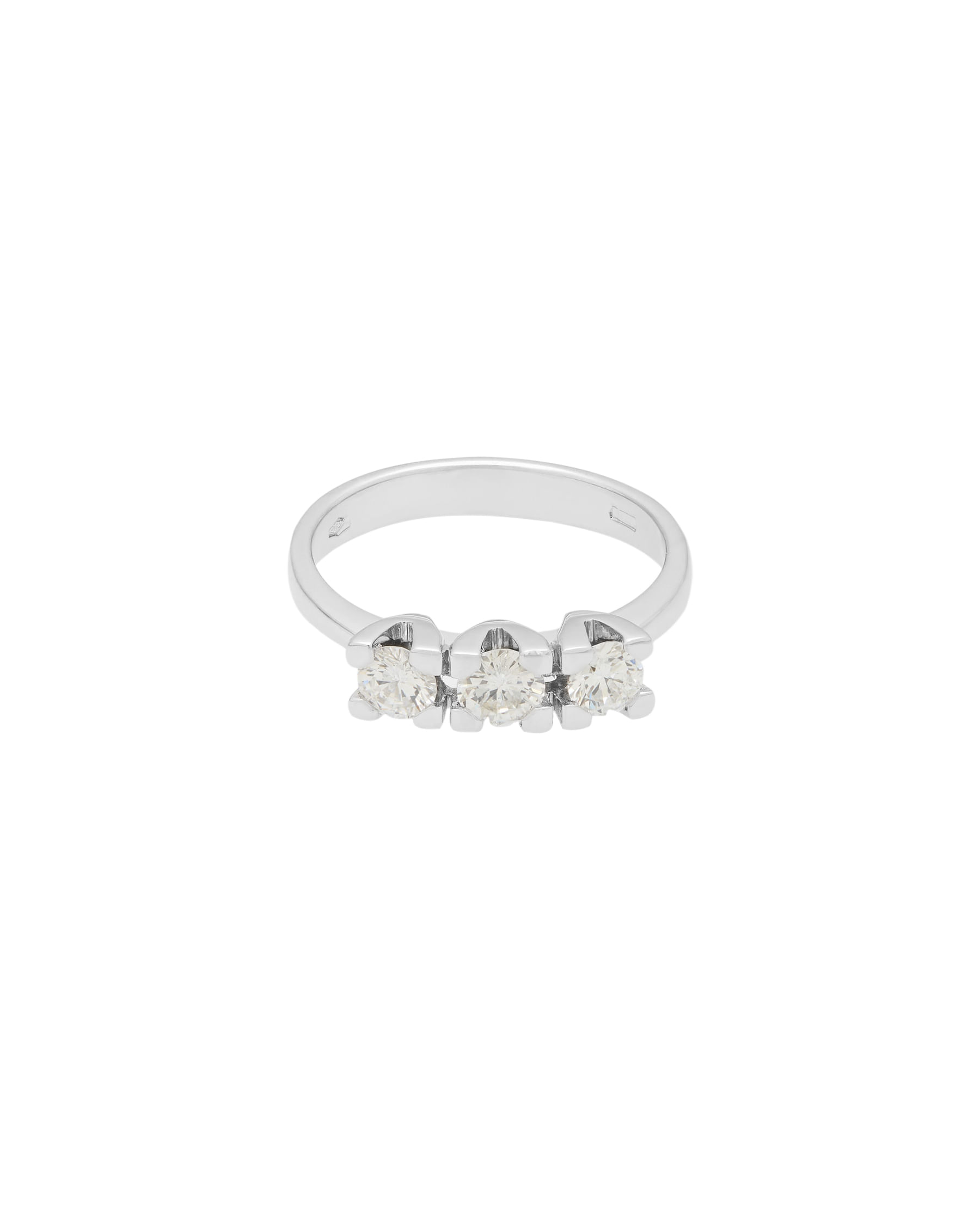 Anello trilogy in oro bianco con diamanti 0,57 ct-1