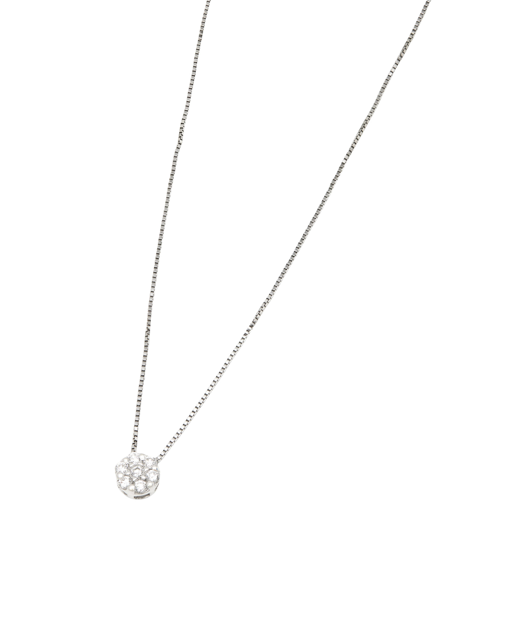 Catenina punto luce magic fiore in oro bianco e diamanti-1