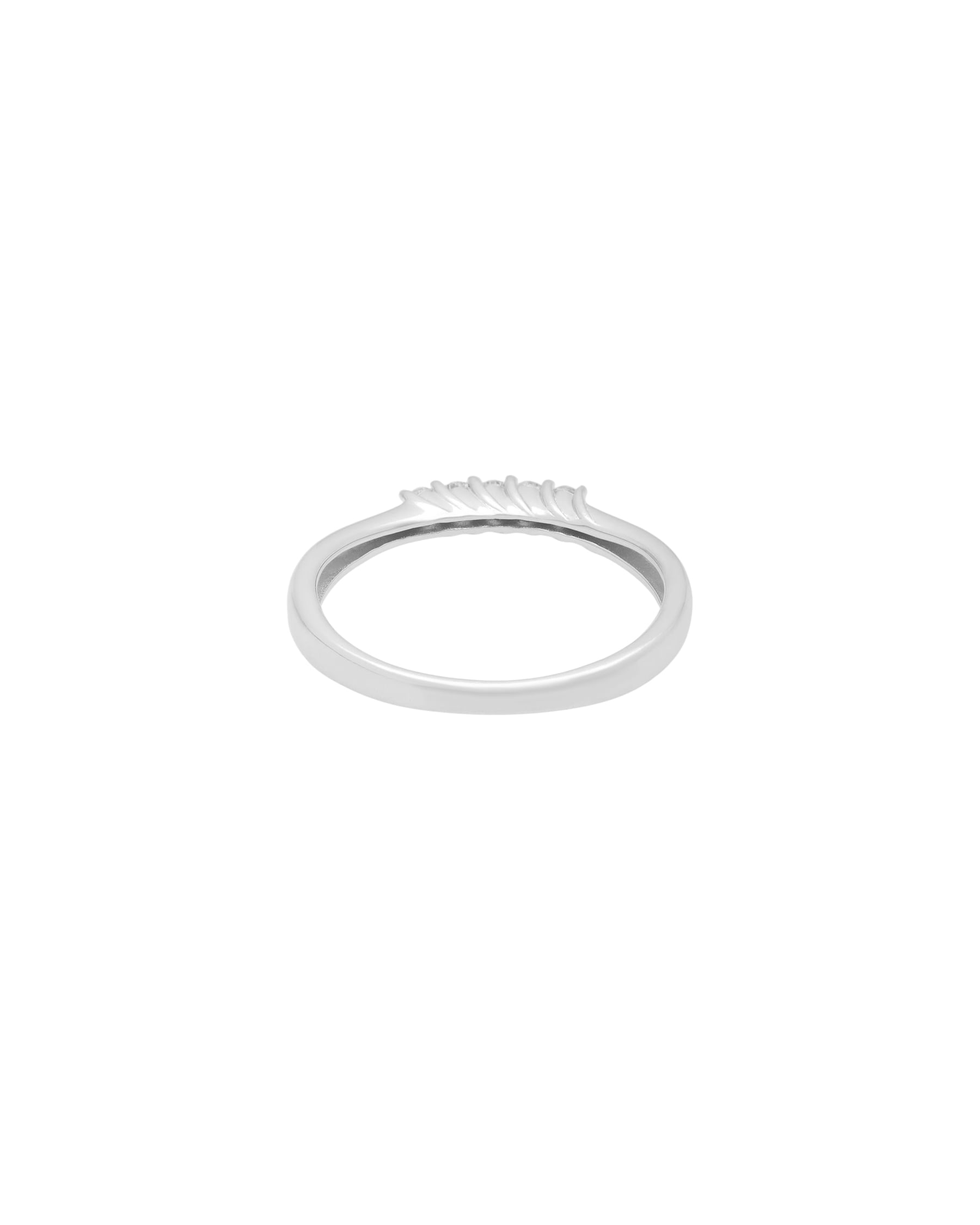 Anello veretta bliss in oro bianco con diamanti 0,10 ct-3