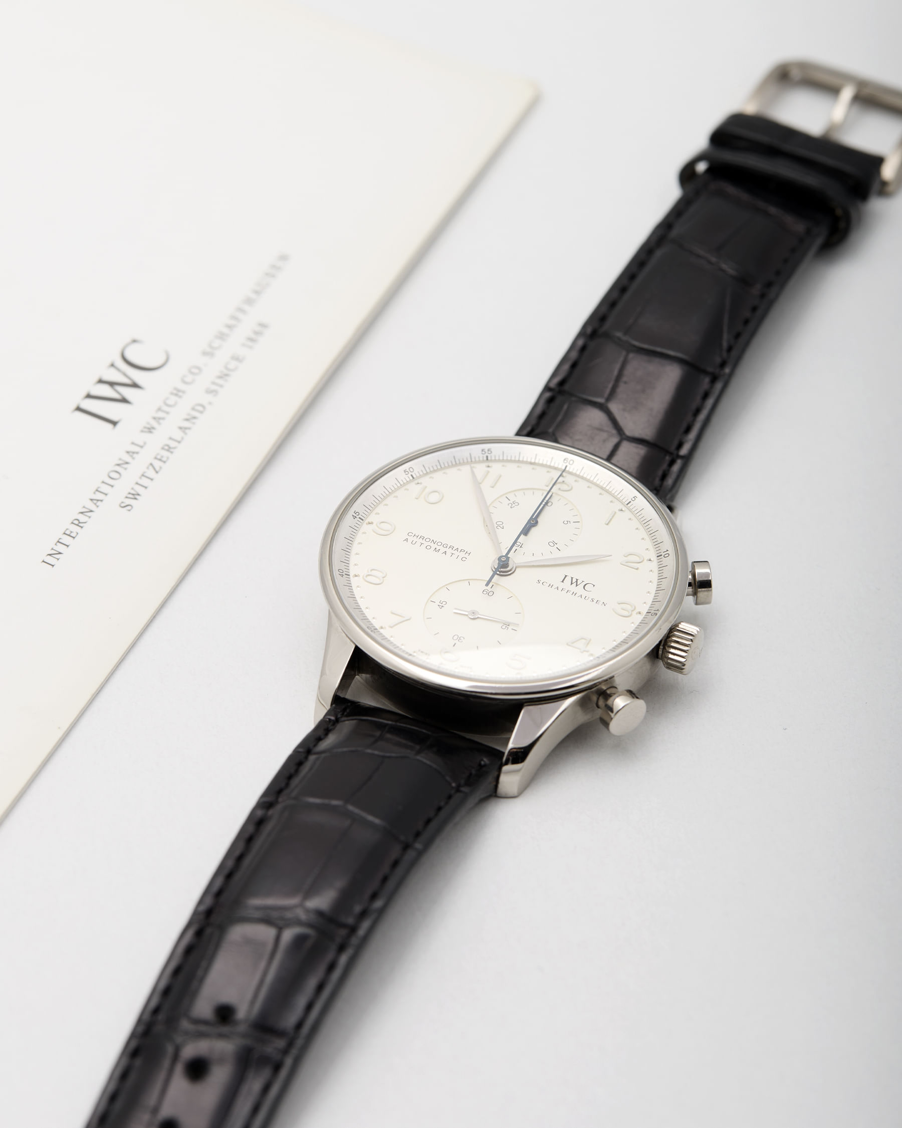 Iwc portuguese chronograph automatic white gold 41 mm ref 3714-11