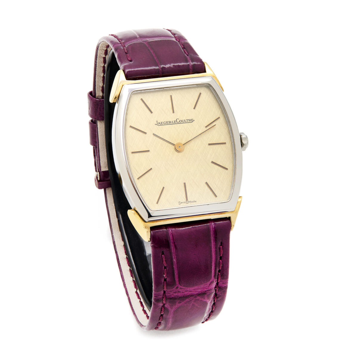 Jaeger-lecoultre tonneau 25 mm quartz stell & gold ref 140.067.5-1