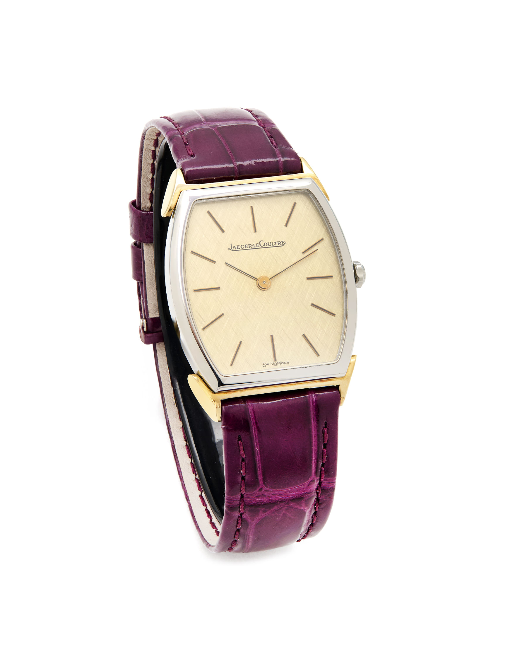 Jaeger-lecoultre tonneau 25 mm quartz stell & gold ref 140.067.5-1