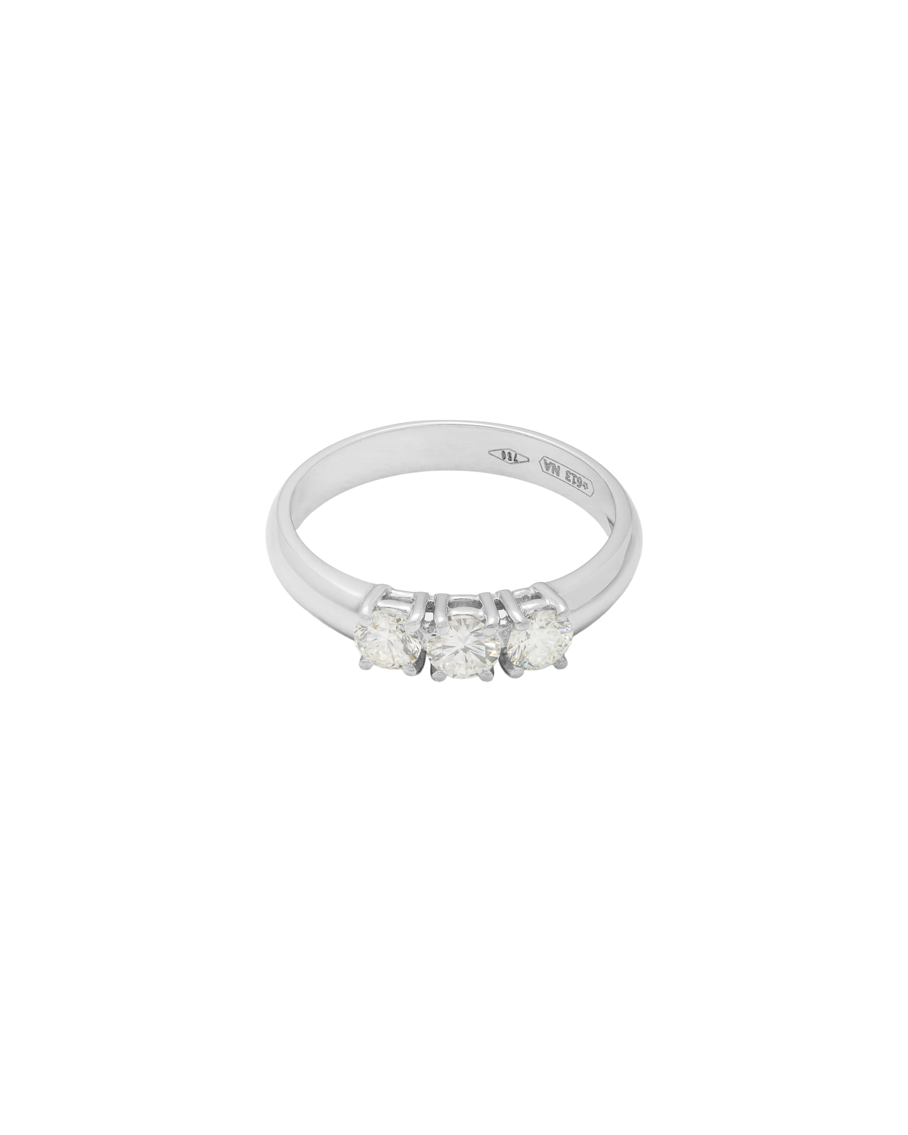 Anello trilogy in oro bianco con diamanti 0,56 ct-1