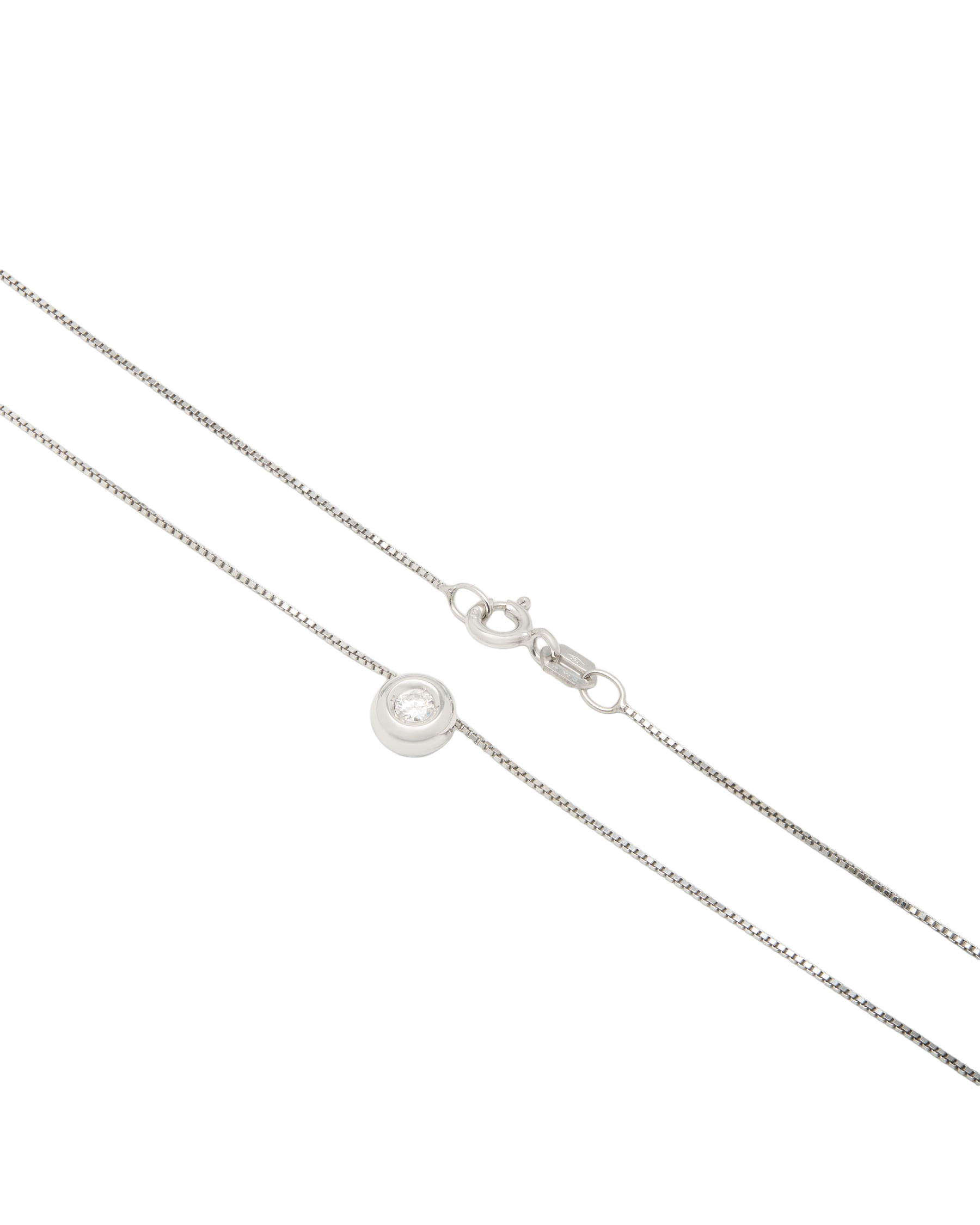 Catenina punto luce cipollino con diamante 0,12ct-2
