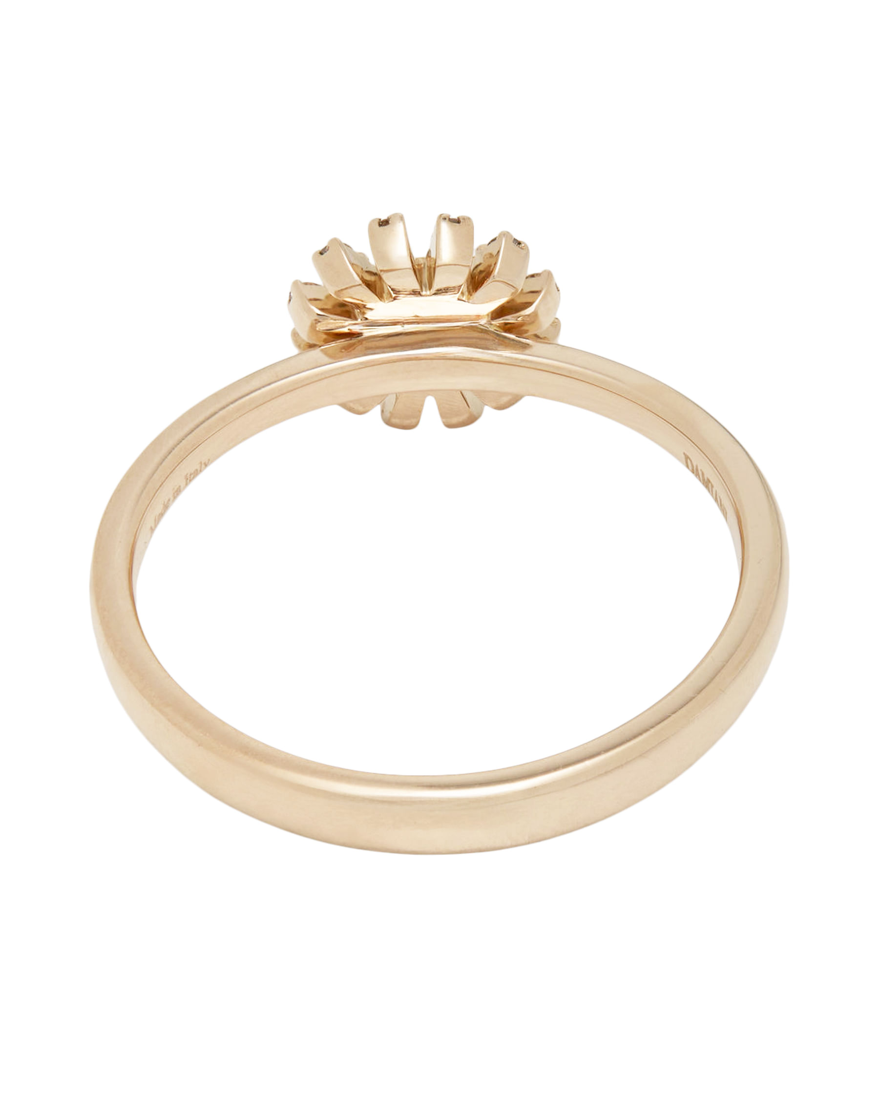 Anello damiani margherita in oro rosa con ametista e diamanti brown-3