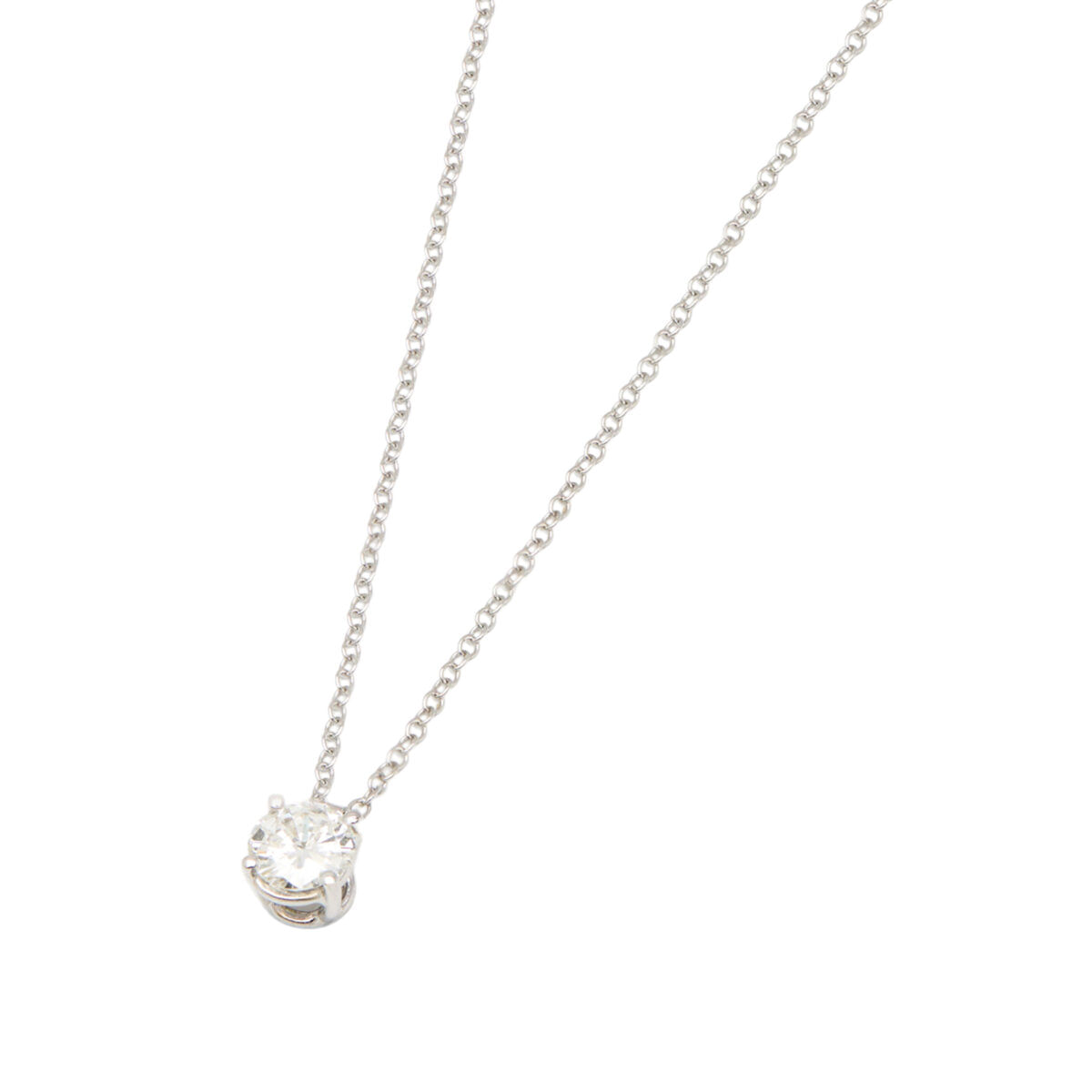 Catenina punto luce a filo con diamante 0,30 ct-1