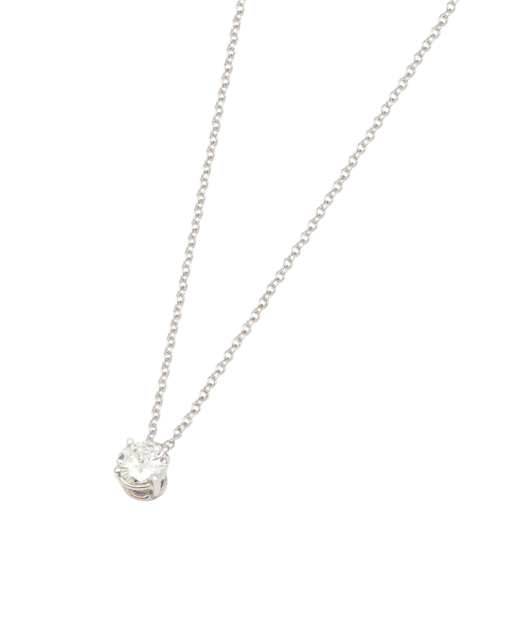 Catenina punto luce a filo con diamante 0,30 ct-1