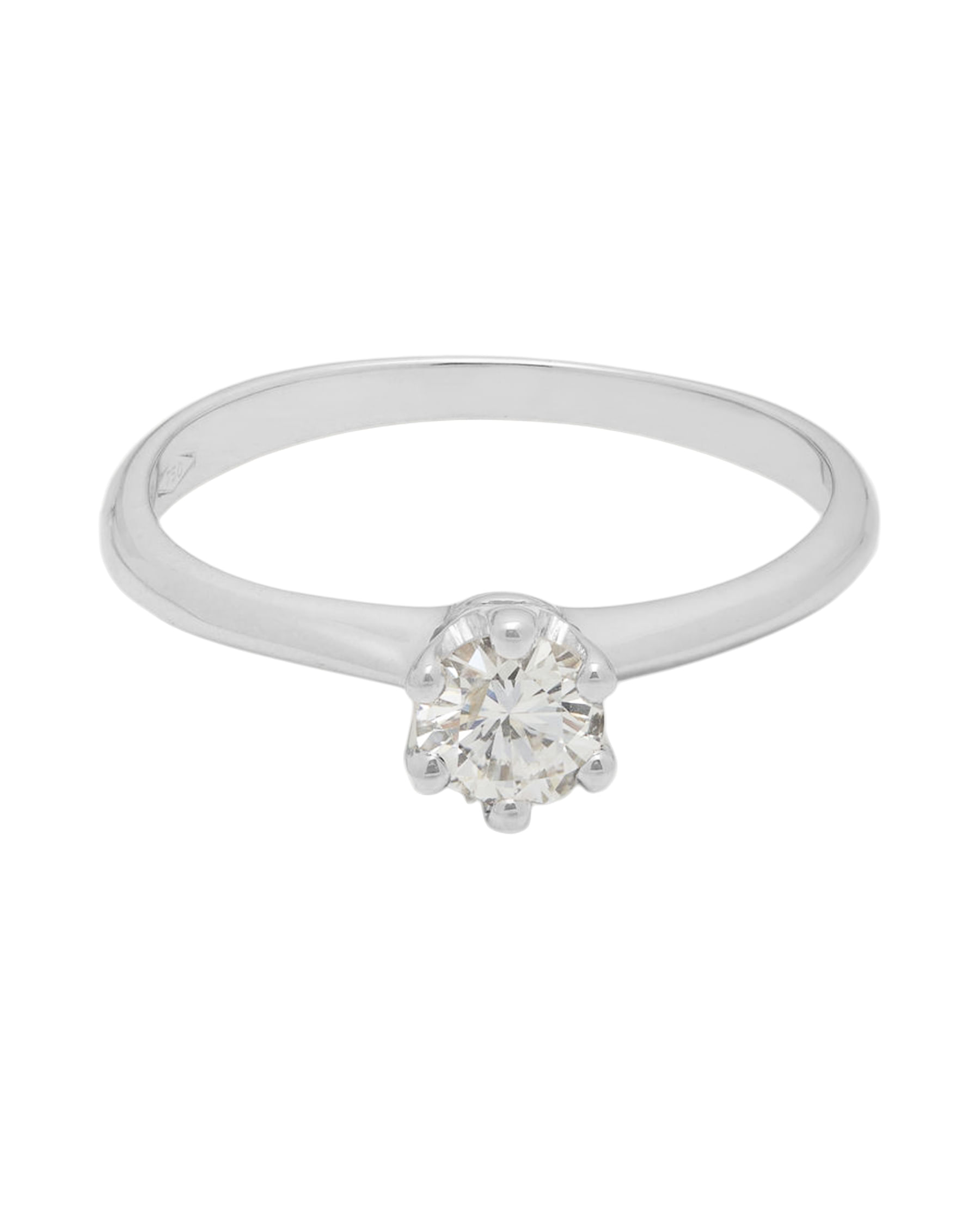 Anello solitario modello tiffany con diamante 0,32-1
