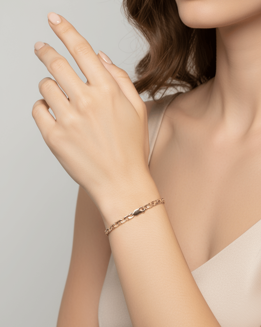 Bracciale maglia otto in oro giallo 18kt-3