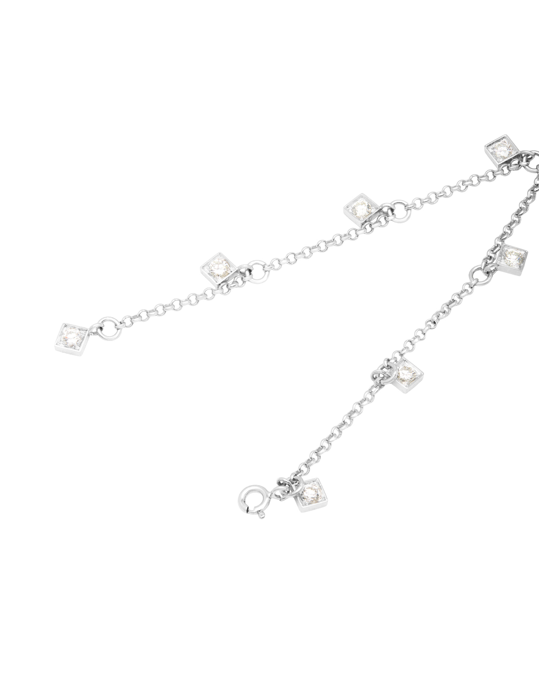 Bracciale con 7 ciondoli a rombo con diamanti-2