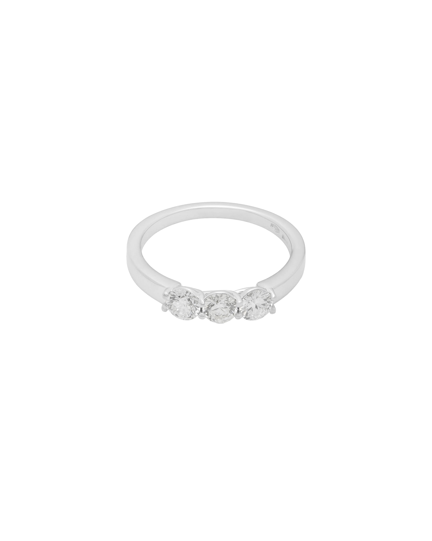 Anello trilogy in oro bianco con diamanti 0,75 ct-1