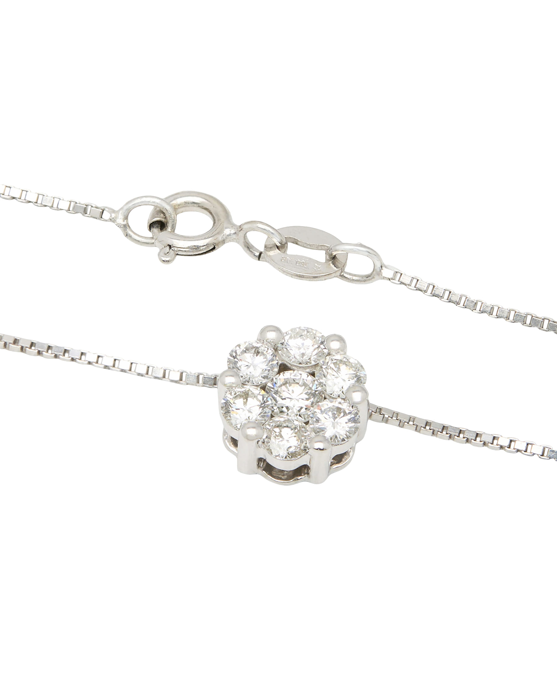 Collana magic fiore big in oro bianco con diamanti-2