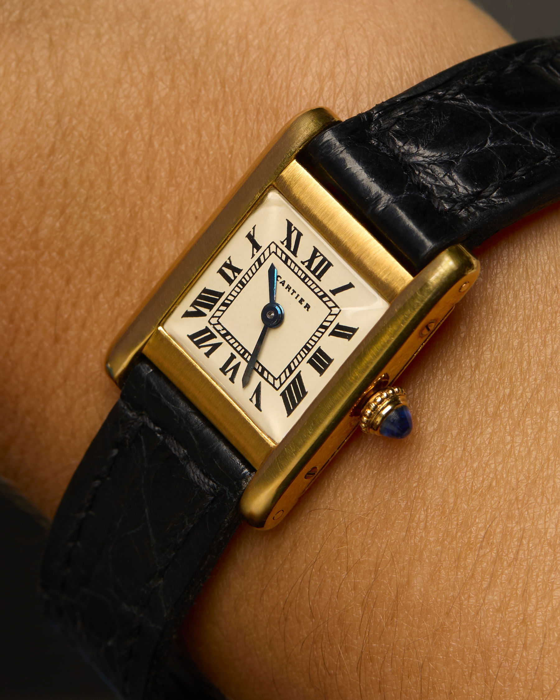 Cartier tank normale mecanique jaeger-lecoultre 20 mm yellow gold 18 kt-7