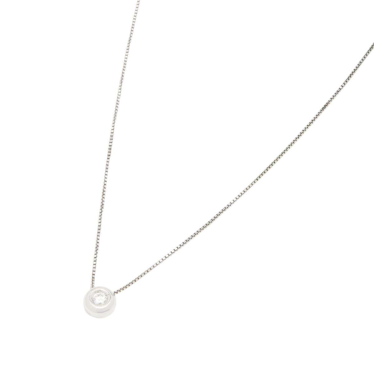 Catenina punto luce cipollino con diamante 0,12ct-1
