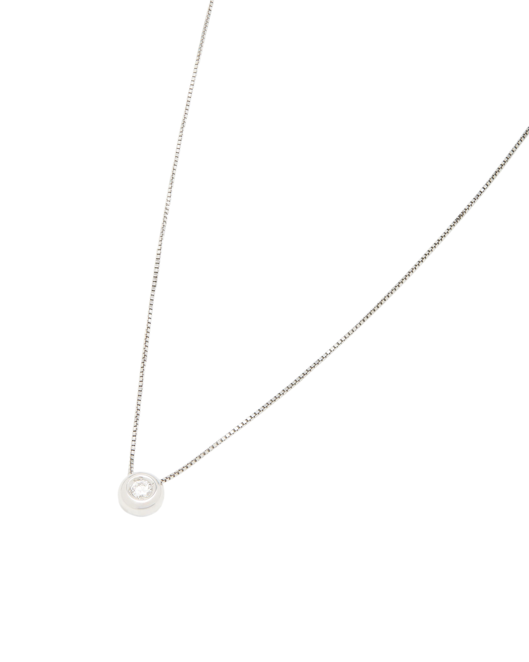 Catenina punto luce cipollino con diamante 0,12ct-1