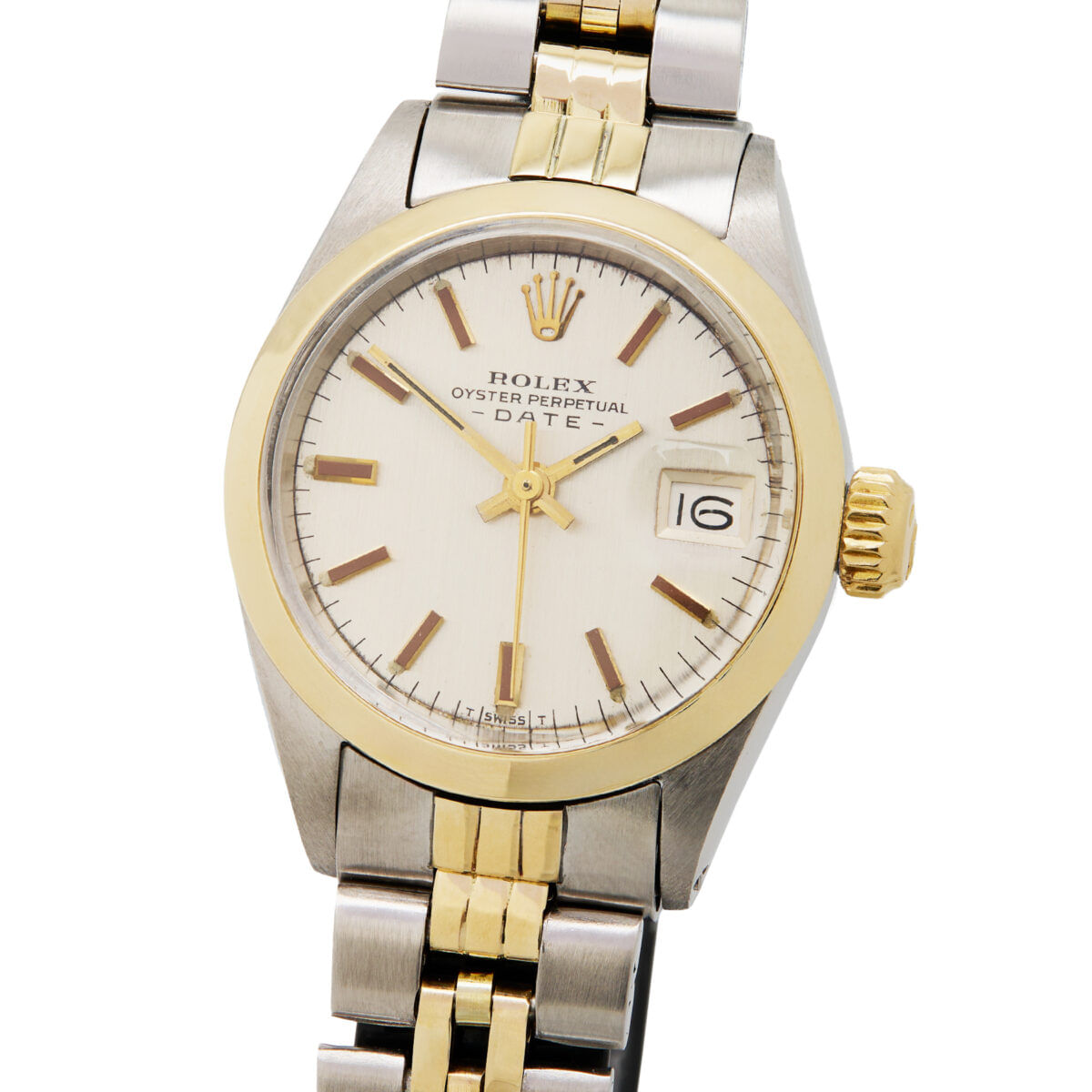 Rolex lady oyster perpetual date steel gold 26mm ref 6916-1